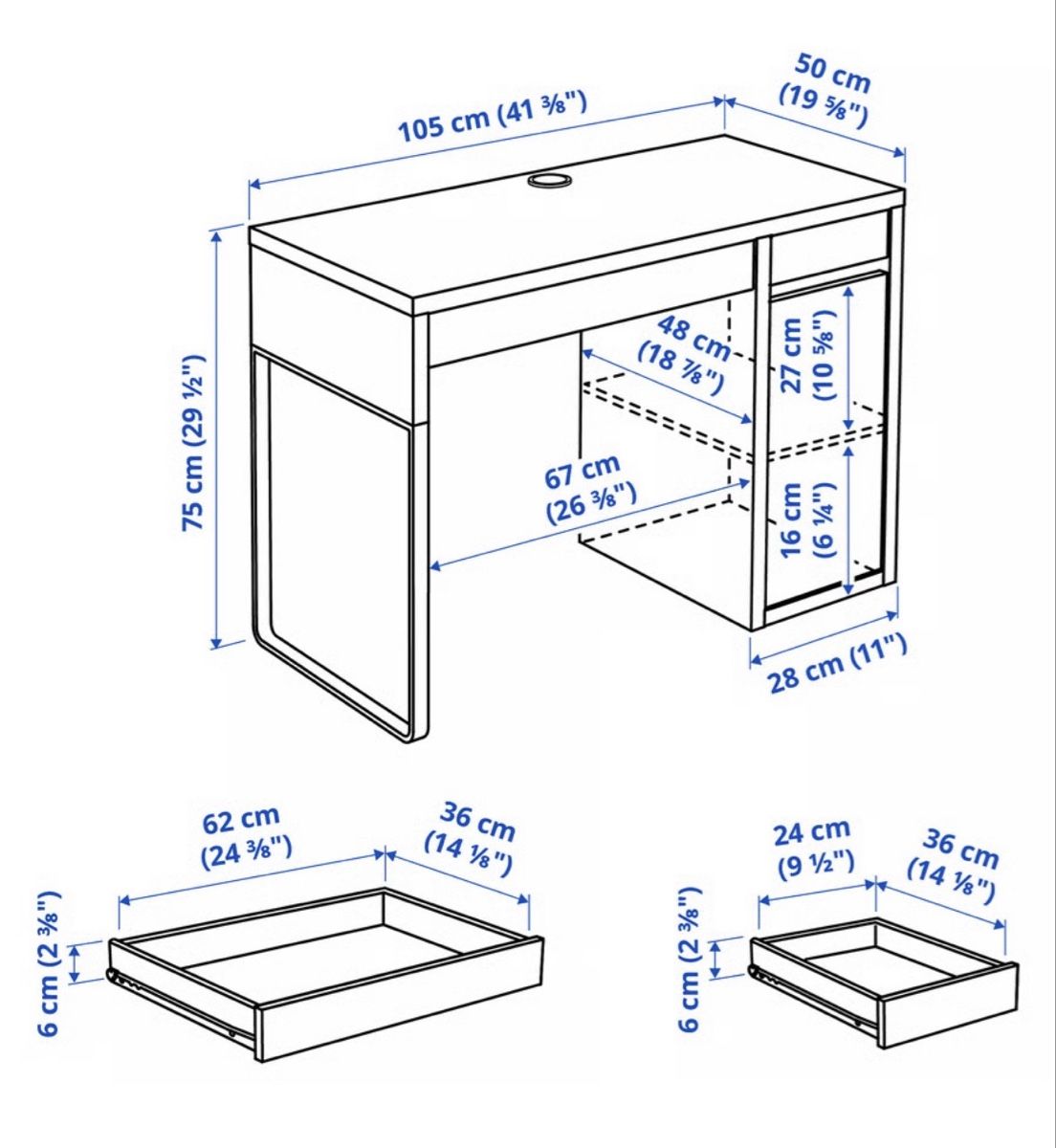 Ikea Scrivanie: Schreibtisch IKEA MICKE – Usato da Effretikon venduto da TomeK. 3