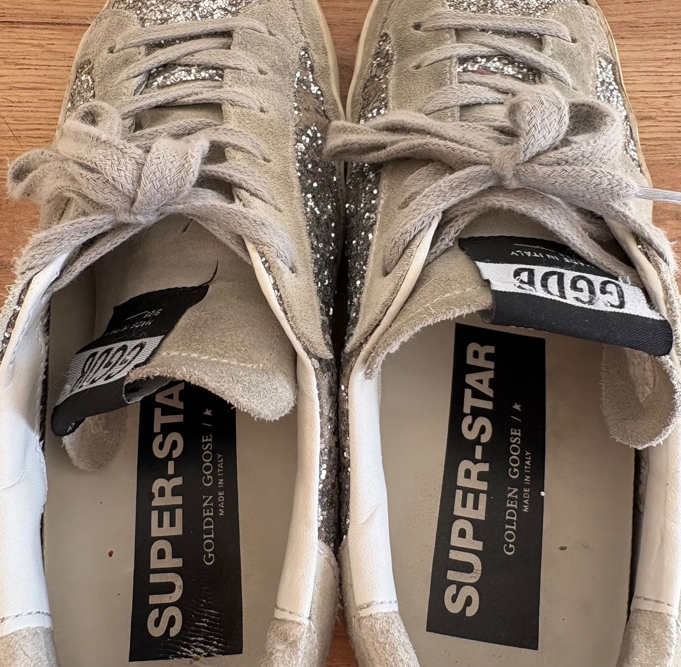 Golden Goose Scarpe da donna: Golden Goose Superstar Silber Glitzer – Usato da Zürich venduto da minalyG 2