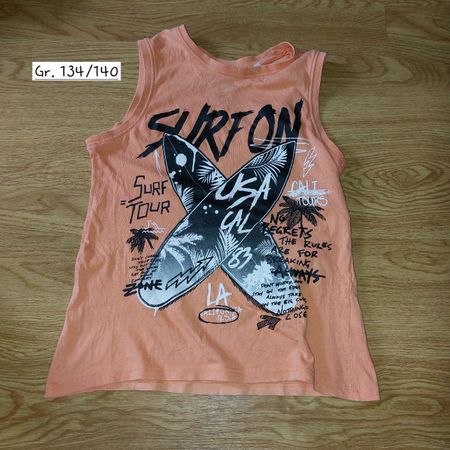 Sommer  ShirtGr.134/140,Orange/Blau,Top Zustand!