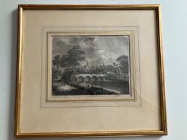 Thurbrücke vom Bischofszell um 1827 Stich nach J.B. Isenring