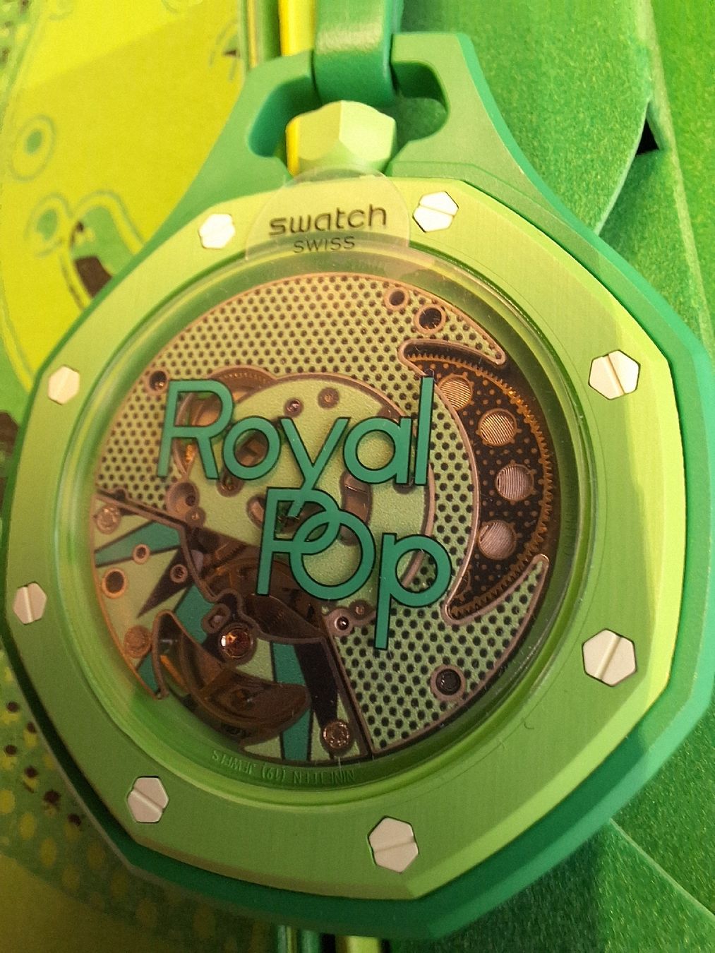 Swatch Orologi: Swatch x Ap Royal Pop Green – Nuovo e nell'imballaggio originale da Allschwil venduto da SimauK 3