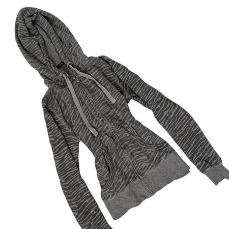 ZEBRA Y2K SLIM FIT VINTAGE ZIP HOODIE JACKET TOP