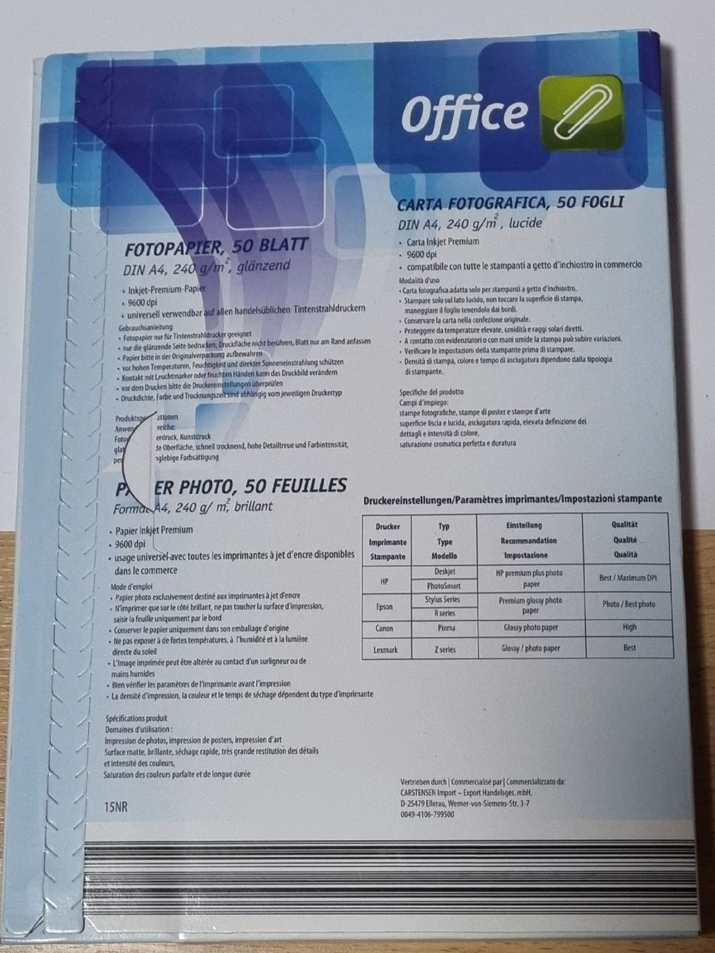 Papiere: Office Fotopapier 240g/m2, glänzend – Neu und originalverpackt aus Effretikon von lenalisa63 1