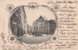 St.Gallen-Brühlgasse-Café Suisse-Karte gelaufen 1904