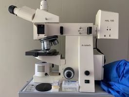 Zeiss Axiotech 100 HD Mikroskop mit 4 Epiplan HD Objektiven