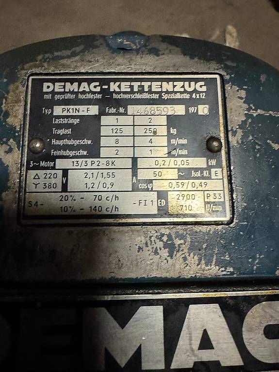 Demag Paranco multiuso: Demag Kettenzug 250 Kg – Usato da Oberdorf BL venduto da xez_wl9l 2