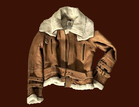 Lederjacke mit australischer Schearling-Wolle