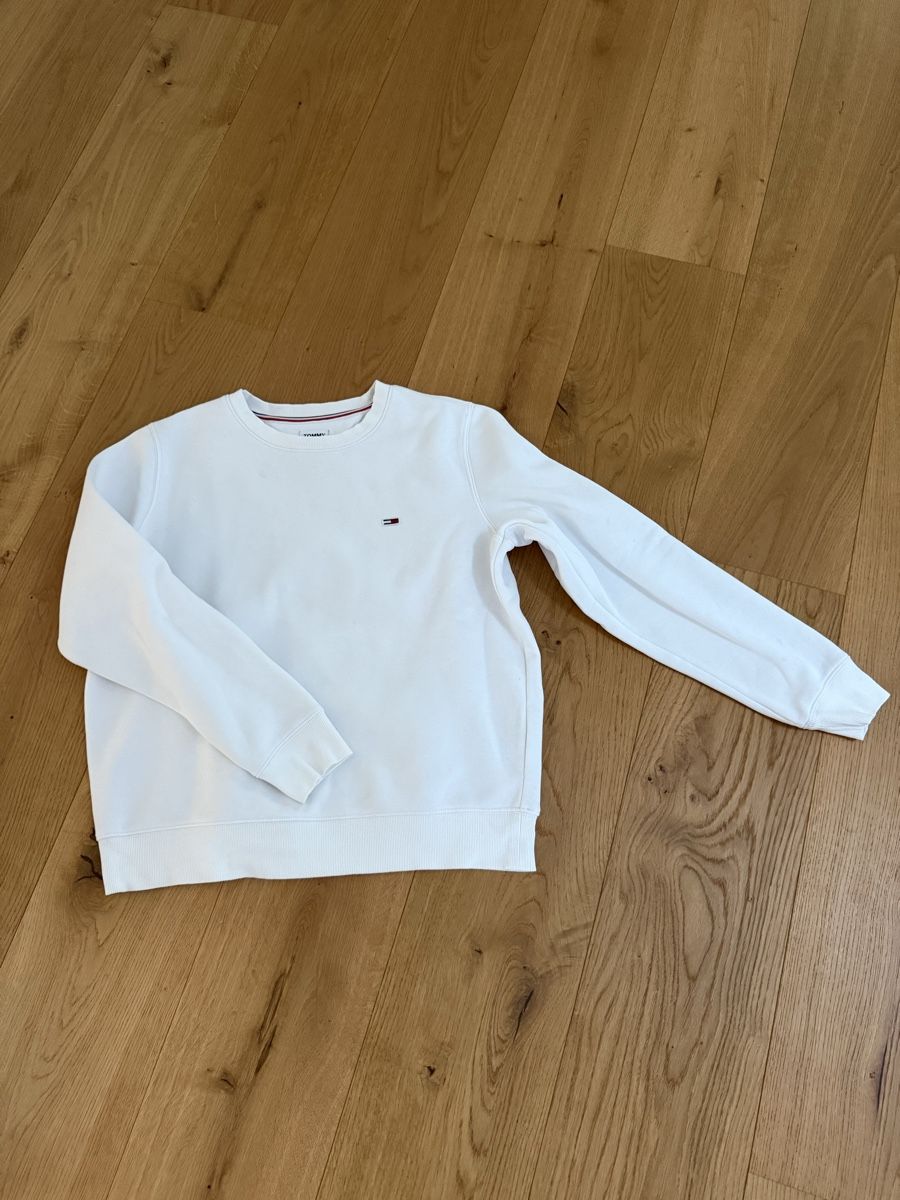 Tommy Hilfiger Maglioni & Felpe: Tommy Jeans Pullover weiss  – Usato da Luzern venduto da sydney01.