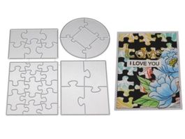 Stanzschablone Nr. R186, Puzzle 4er Set (Sizzix geeignet)