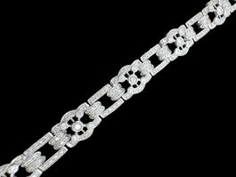 Vintage Diamanten 3.2c Armband 18k WG Länge 17.9cm *S2108