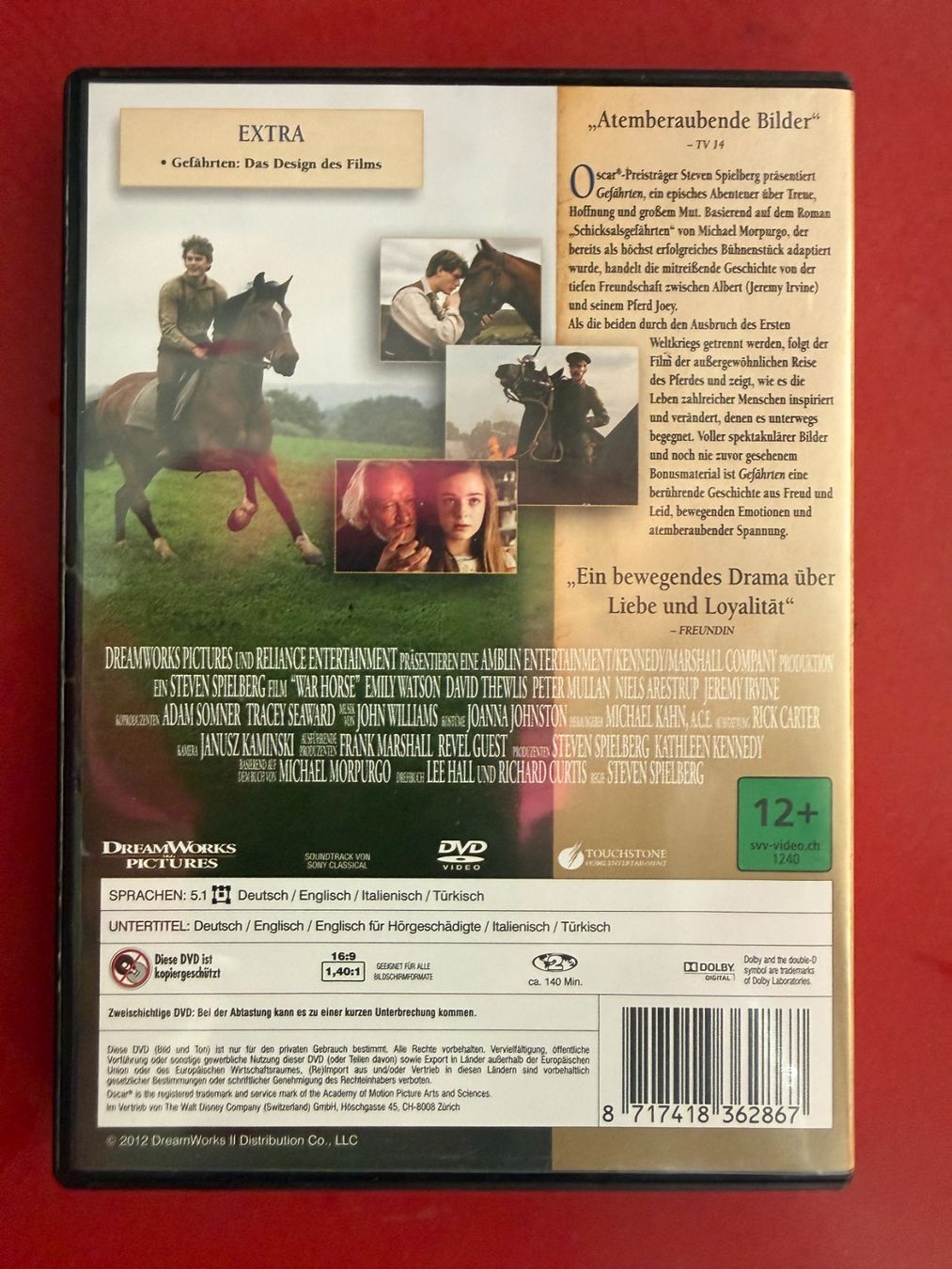 Tutti i DVDs: DVD:  War  Horse  Gefährten   12+ – Usato da Subingen venduto da ArtBead 1