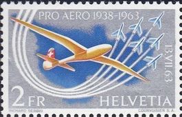 1963  Flugpost Nr.F46  ** Postfrisch ** 2Fr. Marke ohne Falz