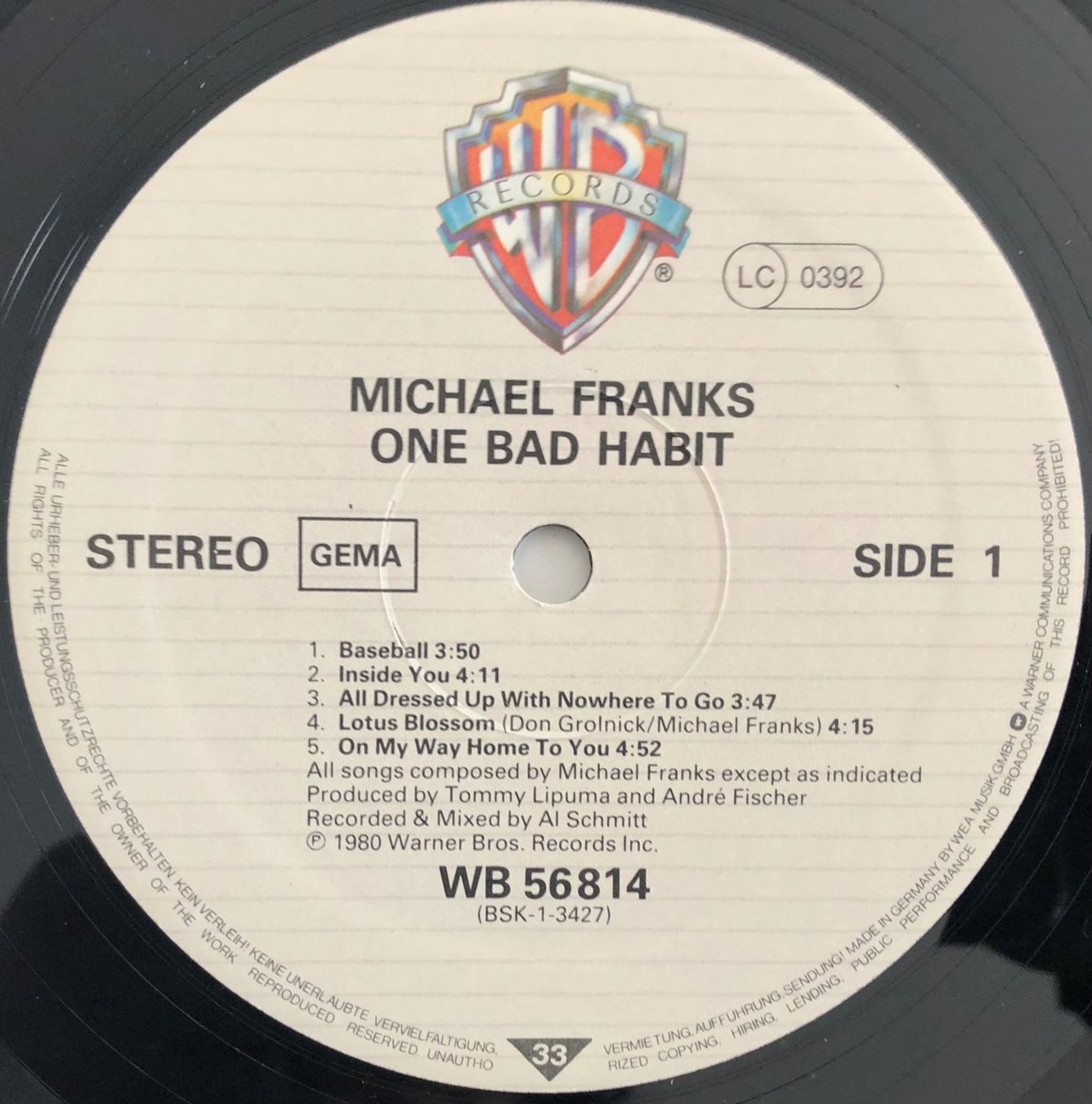 Dischi in vinile: MICHAEL FRANKS - ONE BAD HABIT – Usato da Poliez-Pittet venduto da Newtown-Records 3
