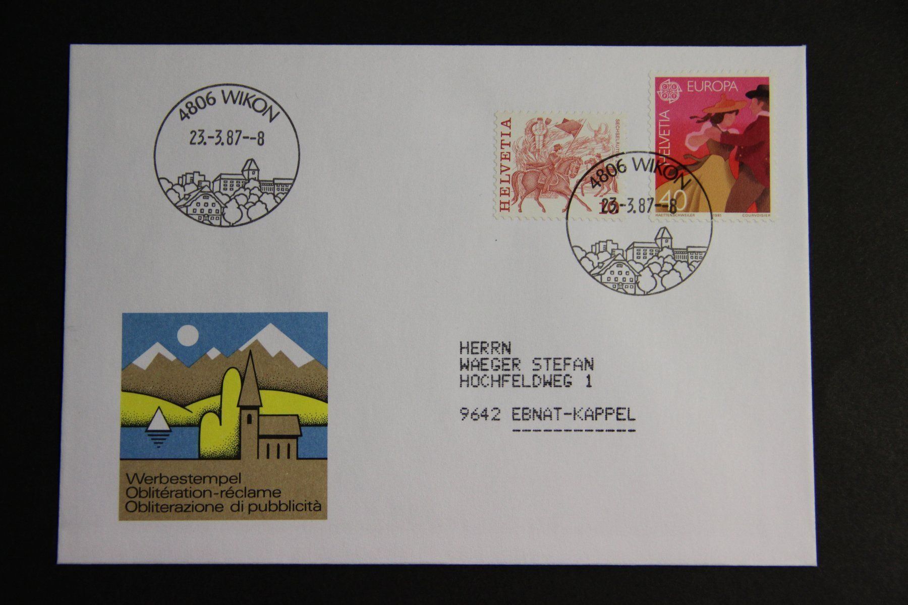 Alle Briefmarken: Schweiz 1987 - 4806 Wikon – Neu (gemäss Beschreibung) aus Jona von Southafrica07