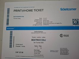 2 Beatrice Egli Tickets Hallenstadion 10.10.2026