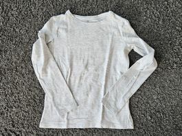 Longshirt hellgrau melliert 134/140 (neuwertig)