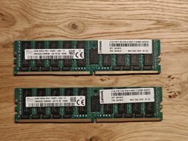 2x SK Hynix 64GB 4DRx4 PC4-2400T LRDIMM Server-RAM (128GB)
