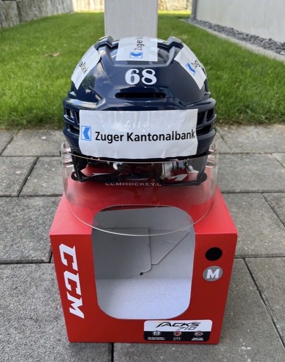 Ccm Caschi: Original EVZ Spielerhelm Fabrice Herzog #68  – Nuovo (secondo la descrizione) da Kallnach venduto da Chaesi89