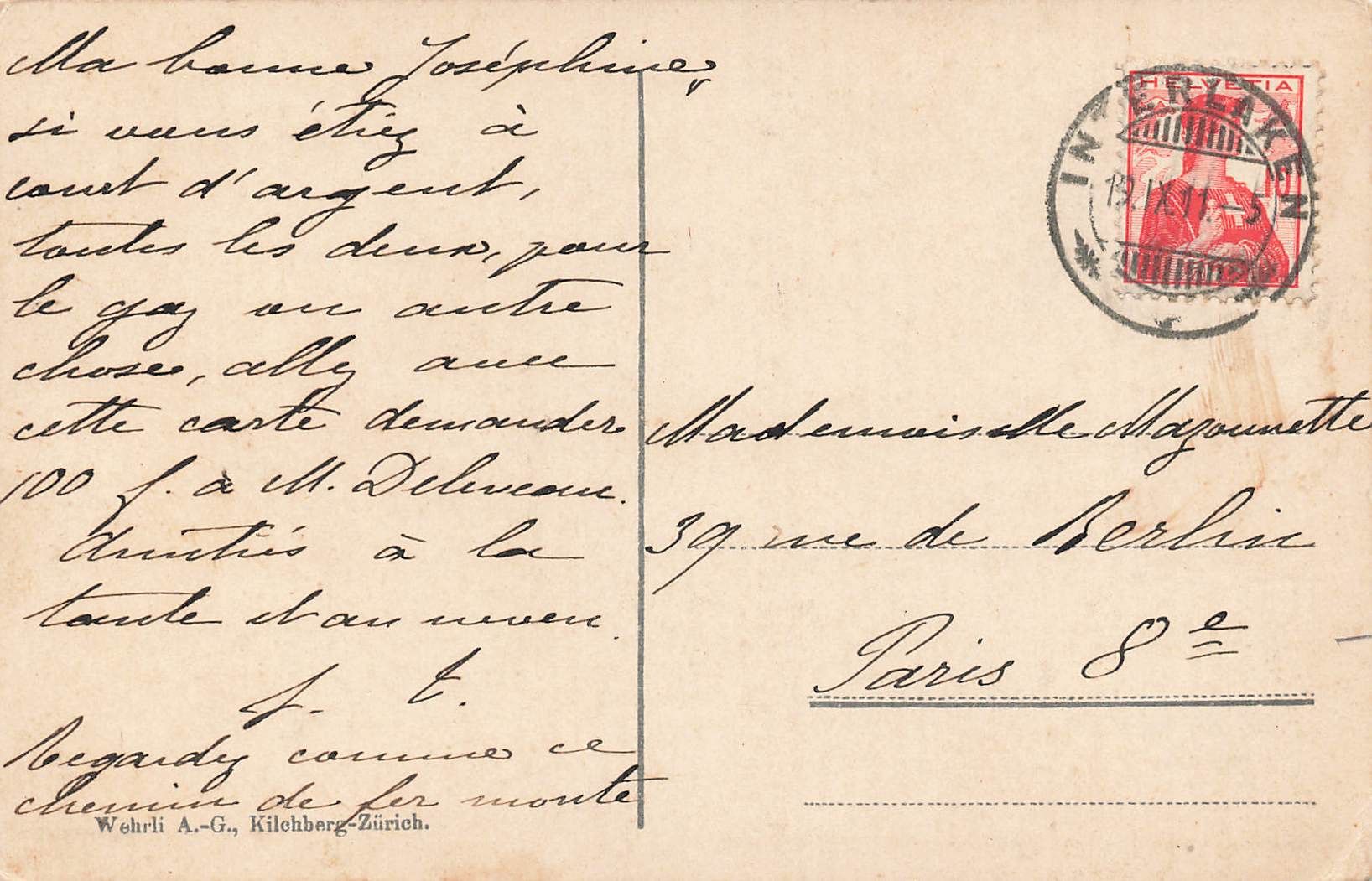 Cartoline postali: Interlaken BE Harderbahn Standseilbahn Bahn – Usato da Biasca venduto da Blenio71 1