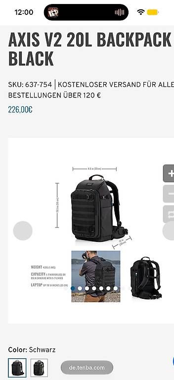Rucksäcke: Fotorucksack Tenba Axis 20l – Neu und originalverpackt aus Bern von Jencha 1