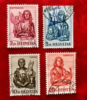 Evangelisten gestempel Nr.381/ 382/ 383/ 384  