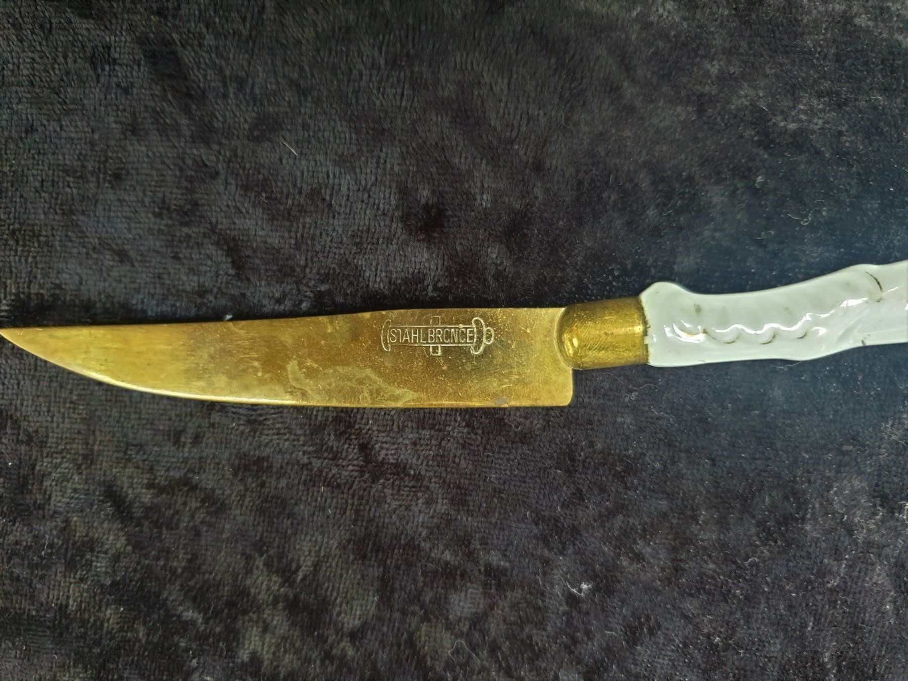 Besteck: antikes Messer Klinge aus  Stahlbronce – Gebraucht aus Reinach BL von Annodomini 1