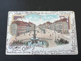 Postkarte Litho aus La Chaux de Fonds 1902  (P9)