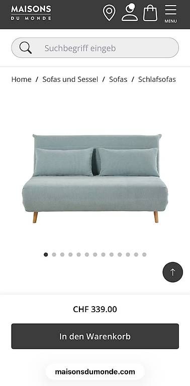 Maisons du monde Divani: Canapé-lit NIO de Maison du Monde – Usato da Genève venduto da ter_7fd5