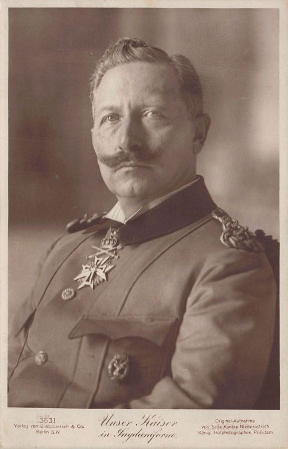 Cartoline postali: Unser Kaiser in Jagduniform (Wilhelm II.) – Usato da Frauenfeld venduto da POML