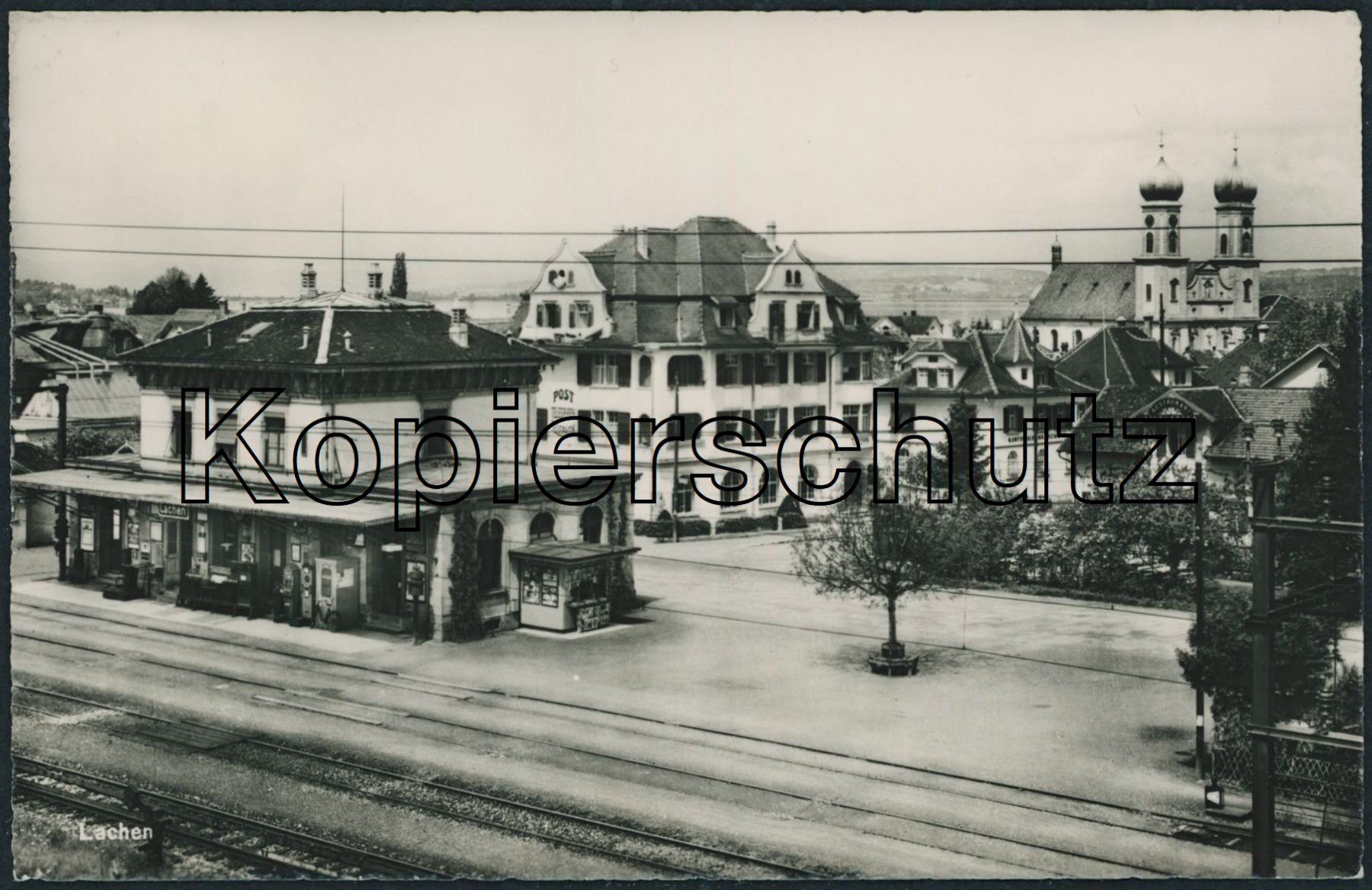 Cartoline postali: SZ Lachen - Bahnhof - Bahn – Usato da Schindellegi venduto da leecollect