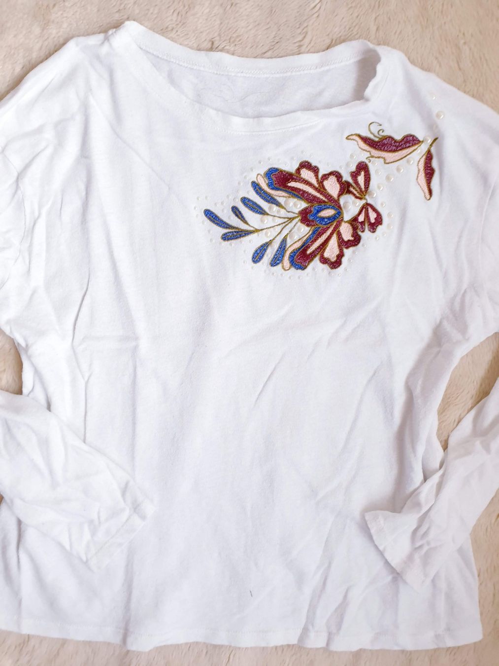 Maglioni & Felpe: VINTAGE SHIRT LANGARM PULLOVER M 38 STICKEREI PULLI TOP – Usato da Elsau venduto da the-colorful-side 6
