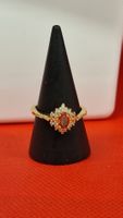 Ring mit Zirkonia & Granat, Grösse 56
