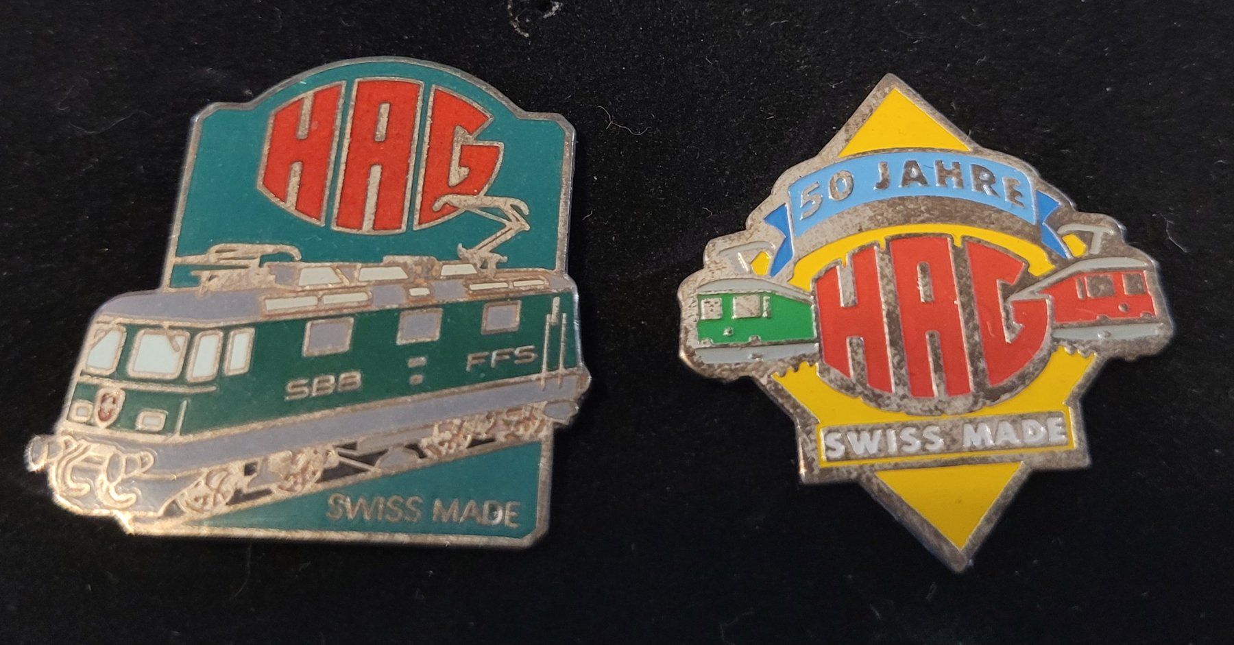 SBB/CFF/FFS Placchette & Badge: 2 Pins HAG Eisenbahn – Usato da Rorschach venduto da gloeggli1980