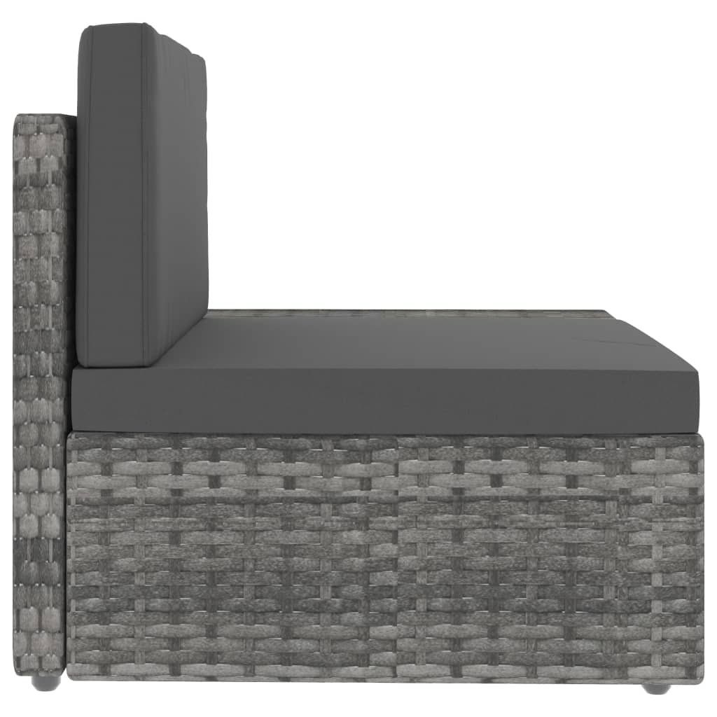 Divani: vidaXL Modulares 3-Sitzer-Sofa Poly Rattan Grau – Nuovo e nell'imballaggio originale da Baar venduto da vidaxl 4
