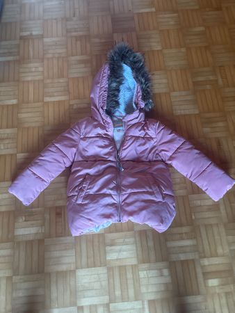 Manteau Manor Kids rose avec capuche occasion 116 cm