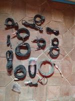 Lot of audio, video and power cables – used, working