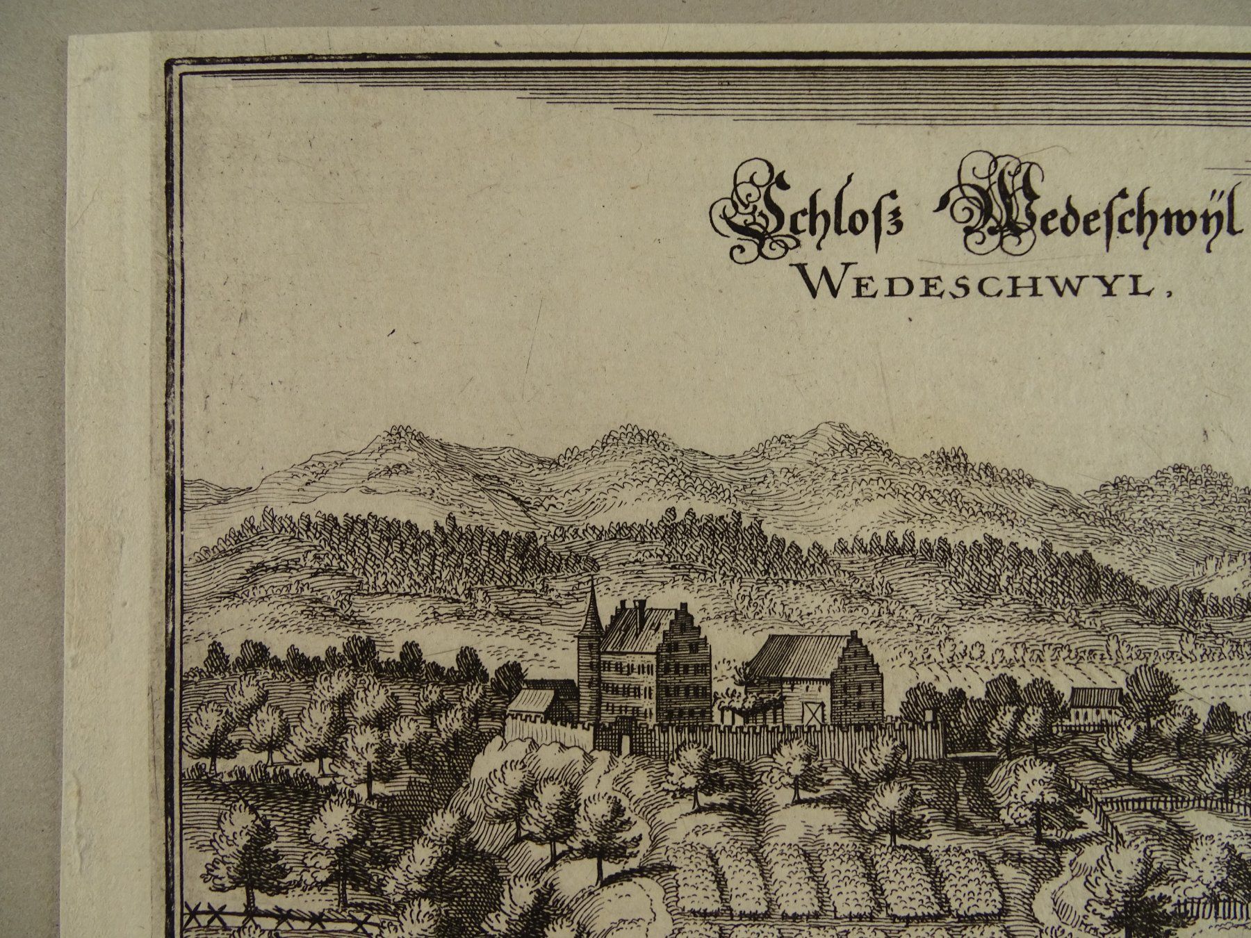 Incisioni: WÄDENSWIL, KUPFERSTICH 1654 – Usato da Grüningen venduto da Kartensammler 3