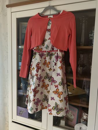 Sommerliches Kleid mit Jäckli, Grösse 152,
