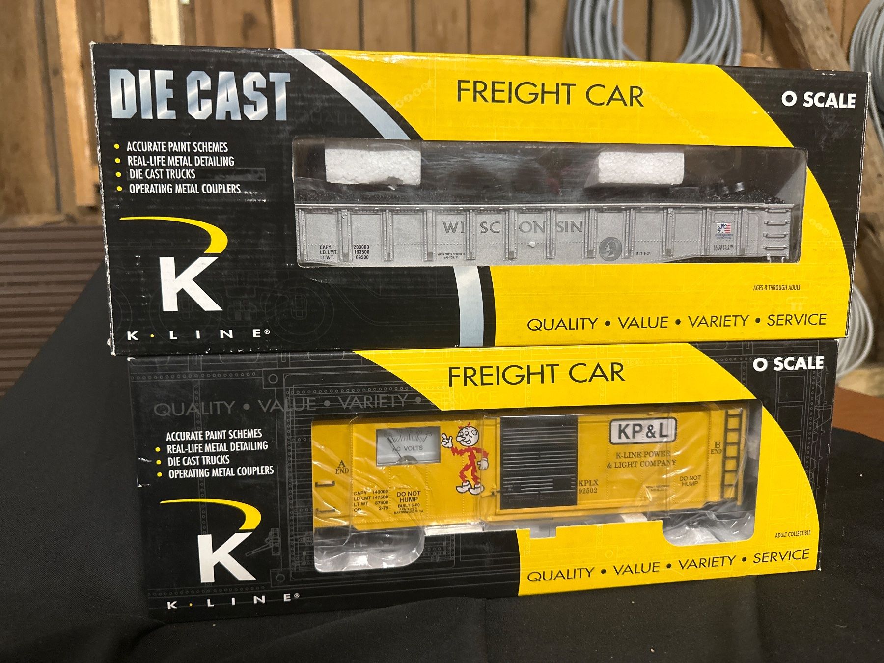Modellini di ferrovie: K-Line Güterwagons 2er Set – Nuovo (secondo la descrizione) da Russikon venduto da Pedro20