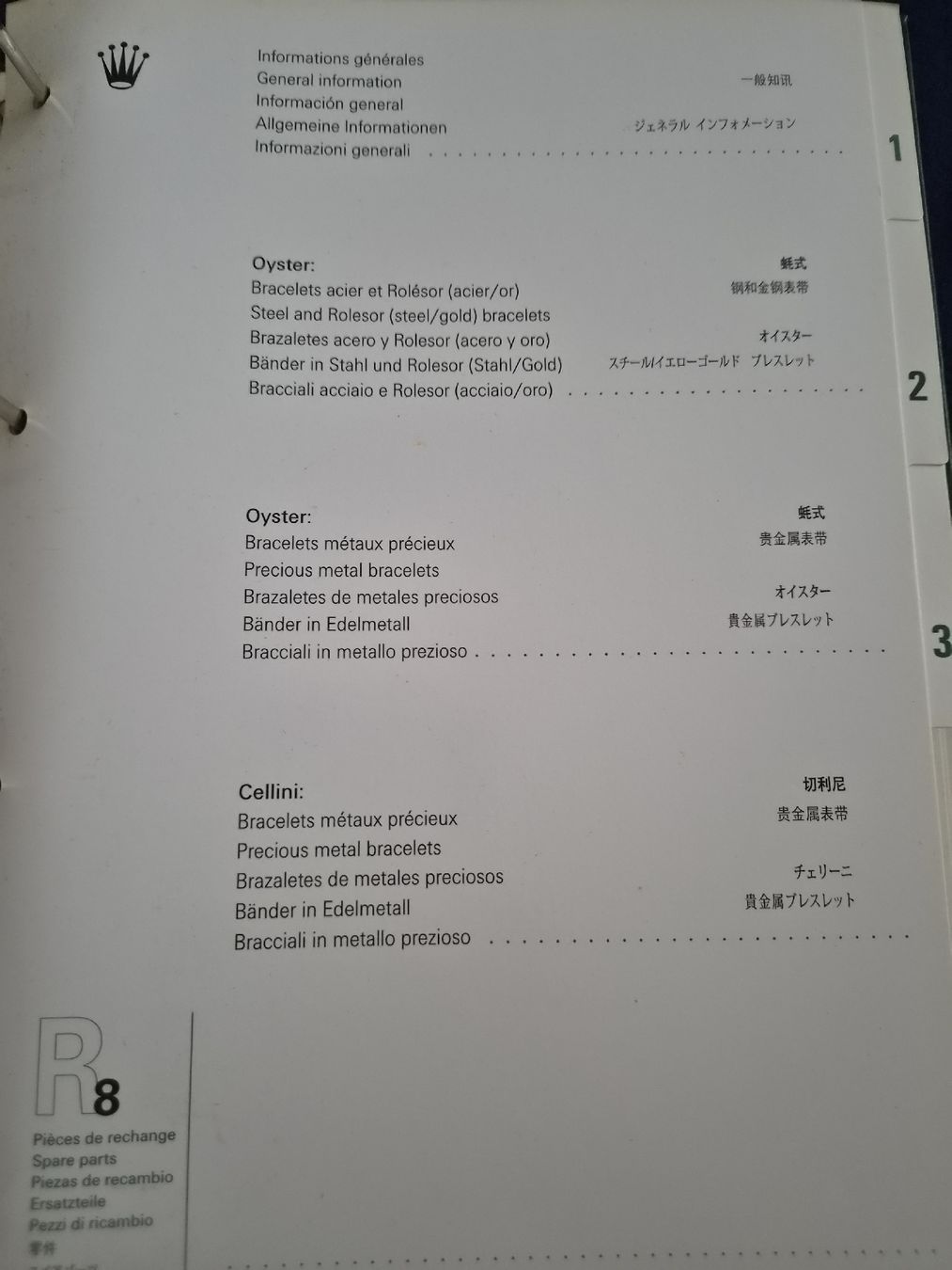 Libri: Rolex Ersatzband Katalog R8 – Usato da Stäfa venduto da Brunati-Uhren 2