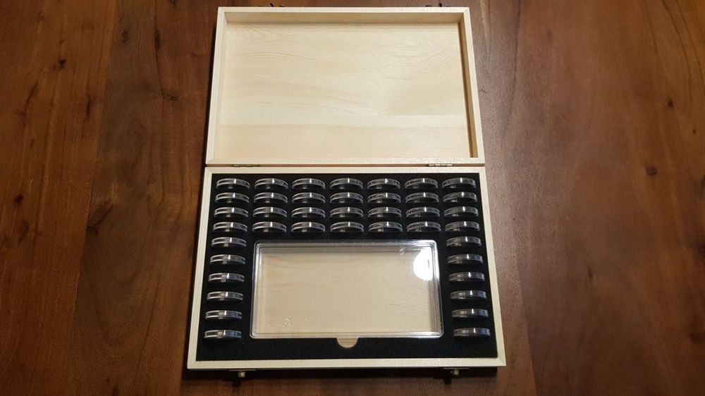 Akozon Münzbox Aus Holz Für 50 Münzen – Schützende Aufbewahrung Für Sammler, Elegant & Organisiert