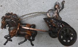 ANTIKER -RÖMISCHER BRONZE CHARIOT /GLADIATOREN -WAGEN 32 CM