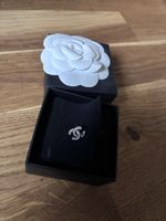 1x Chanel Ohrstecker CC Logo Strass Weiss Camellia Box 💎