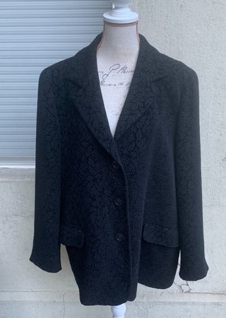 Superbe blaser vintage MARINA RINALDI velours damassé t.21