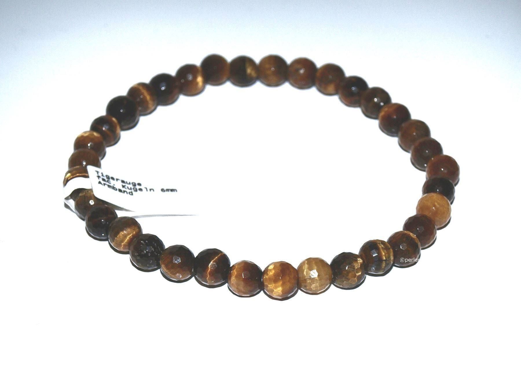 Bracelets: Armband Tigerauge facettiert – Neuf avec emballage d'origine à Mumpf par perlenwerkstatt 1