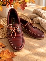 🍂 Timberland Leder-Bootsschuhe Braun Gr. 9/38.5 ca