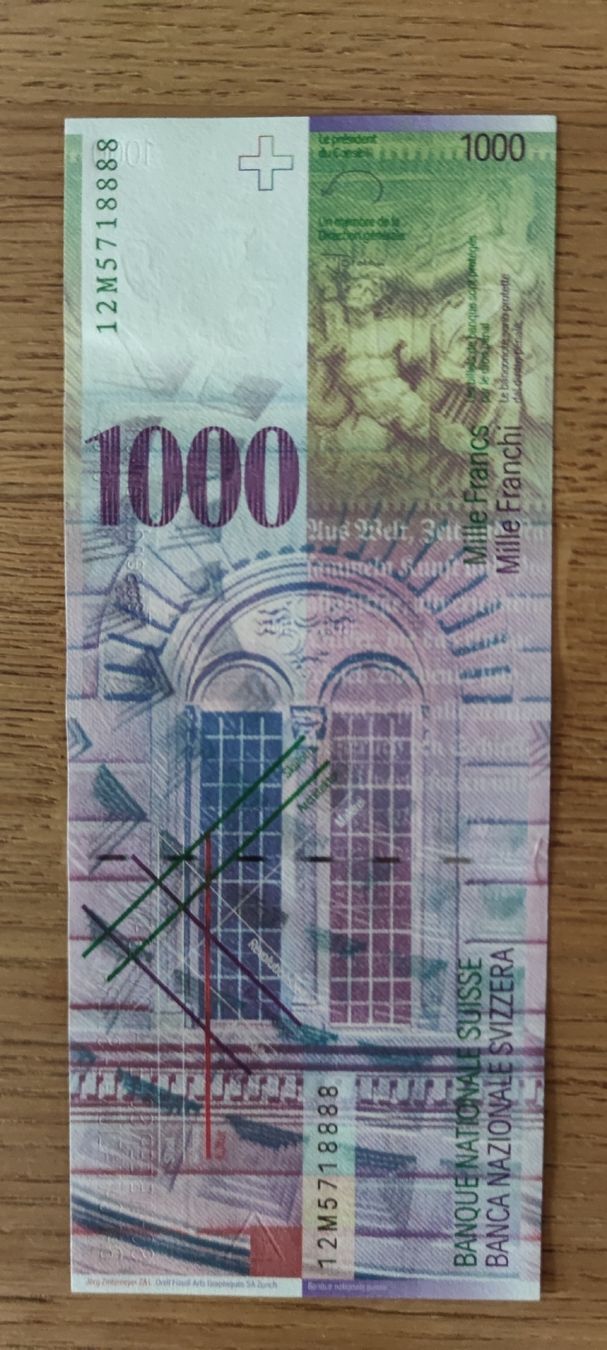 Billets de banque: 1000er Banknote Serie 8 – Neuf (Voir description) à Tegerfelden par fige03 1