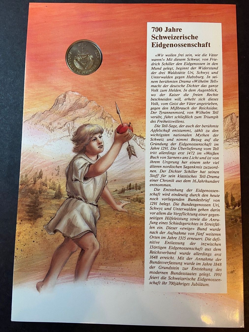 Tutti le monete: Philswiss 1991 700Jahre Eidgenossenschaft – Usato da Wil SG venduto da fva01 1