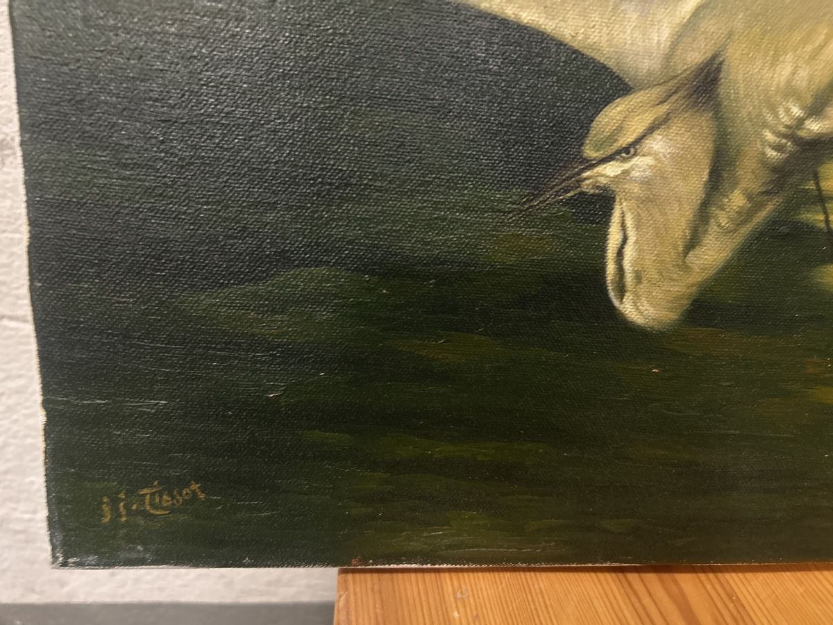 Gemälde: Ölgemälde "Im Boot" - Stimmungsvolles Herbstbild! – Gebraucht aus Glarus von KunstWerkEr-LS87 4