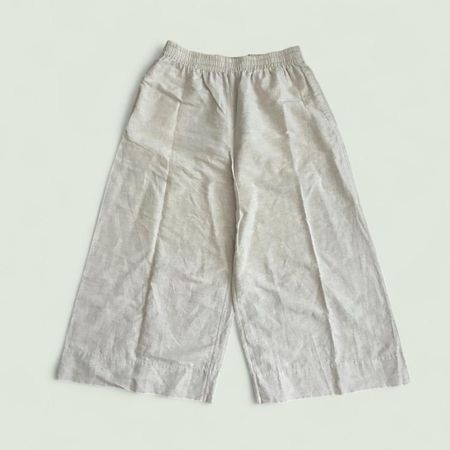 cos linen-cotton blend wide-leg trousers - off white